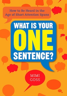 Front cover_What Is Your One Sentence?