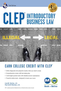 Clep(r) Introductory Business Law Book + Online, 2nd Ed.