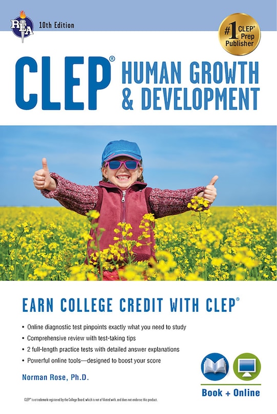 Front cover_Clep(r) Human Growth & Development, 10th Ed., Book + Online