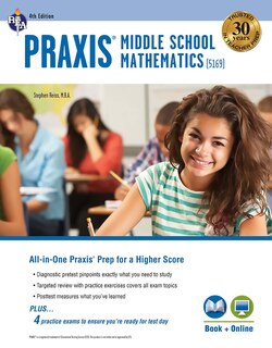 Front cover_Praxis Middle School Mathematics (5169) Book + Online