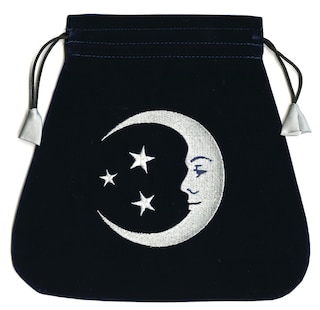 Front cover_Smiling Moon Embroidered Tarot Bag