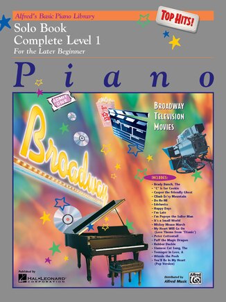 Alfred's Basic Piano Library Top Hits! Solo Book Complete, Bk 1: For The Later Beginner