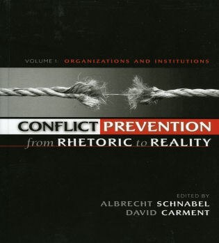 Couverture_Conflict Prevention from Rhetoric to Reality