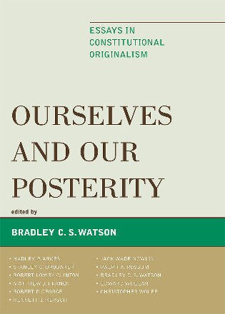 Front cover_Ourselves and Our Posterity
