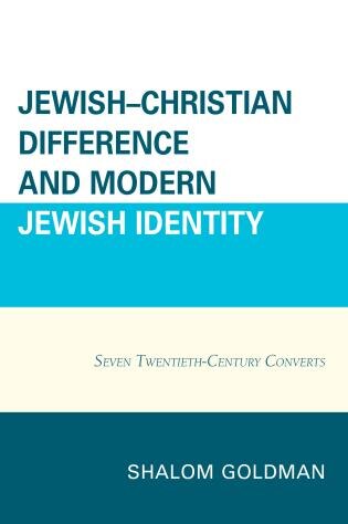 Couverture_Jewish-Christian Difference and Modern Jewish Identity