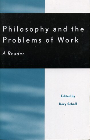 Couverture_Philosophy And The Problems Of Work