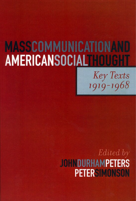 Front cover_Mass Communication and American Social Thought