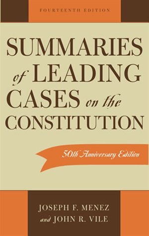 Front cover_Summaries Of Leading Cases On The Constitution