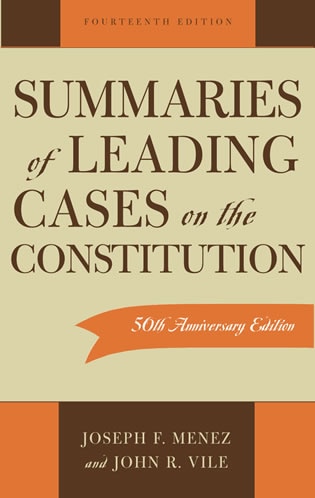 Front cover_Summaries Of Leading Cases On The Constitution
