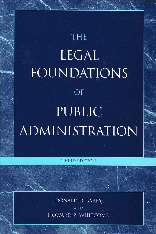 Couverture_Legal Foundations of Public Administration