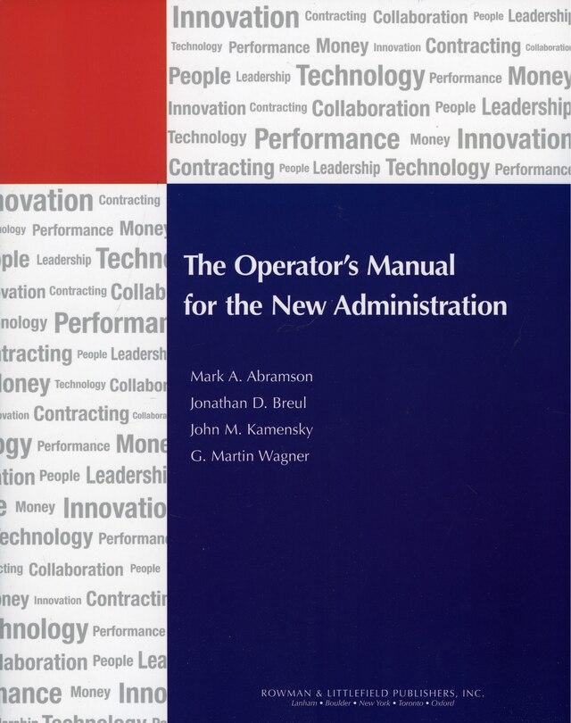 Front cover_Operator's Manual for the New Administration