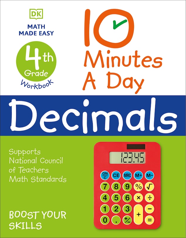 Front cover_10 Minutes A Day Decimals, 4th Grade