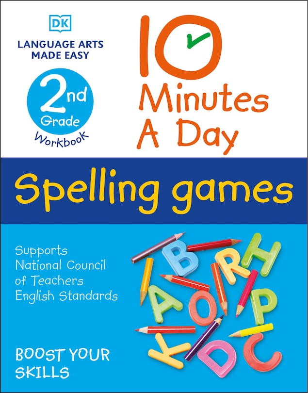 Front cover_10 Minutes A Day Spelling Games, 2nd Grade