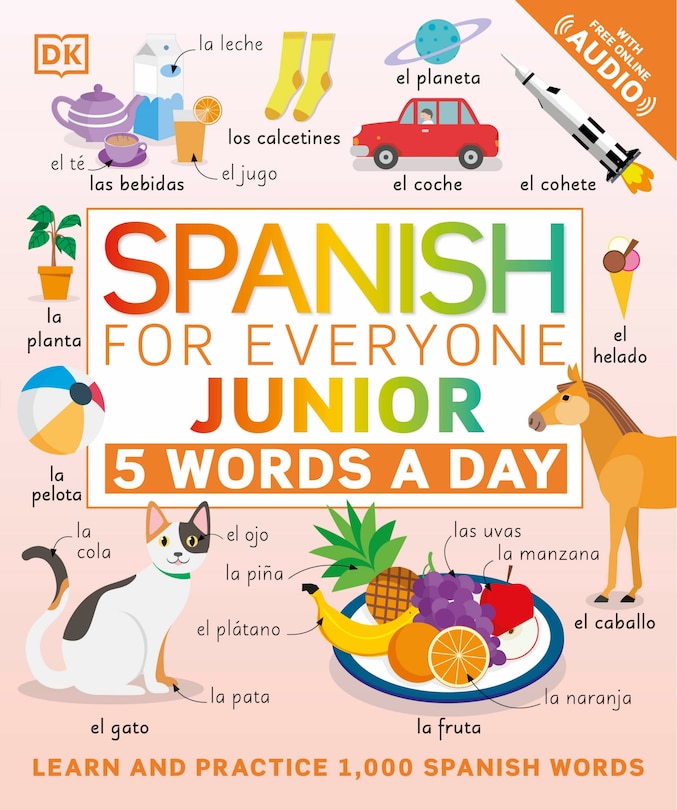 Couverture_Spanish For Everyone Junior: 5 Words A Day