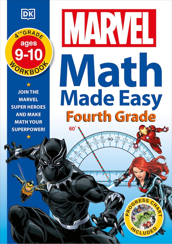 Front cover_Marvel Math Made Easy, Fourth Grade