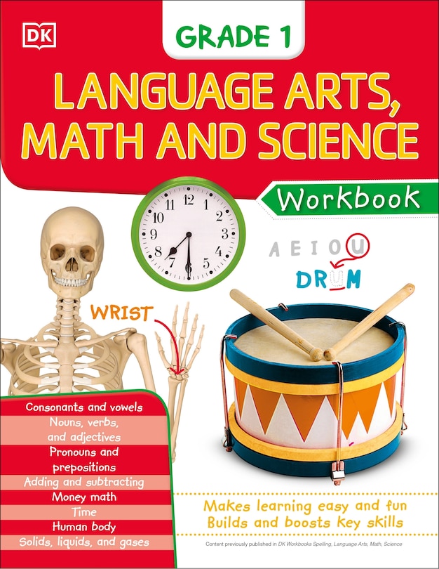 Front cover_Dk Workbooks: Language Arts Math And Science Grade 1