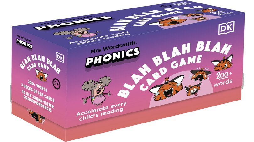 Front cover_Mrs Wordsmith Phonics Blah Blah Blah Card Game, Kindergarten & Grades 1-2