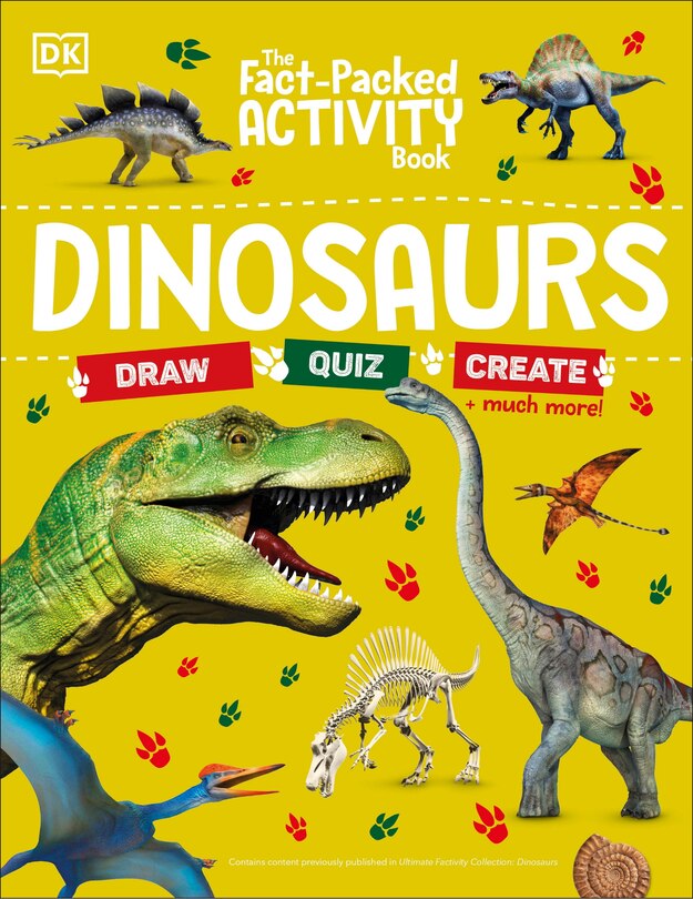 Front cover_The Fact-packed Activity Book: Dinosaurs