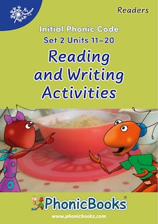Front cover_Phonic Books Dandelion Readers Reading and Writing Activities Set 2 Units 11-20 Twin Chimps (Two Letter Spellings sh, ch, th, ng, qu, wh, -ed, -ing, -le)