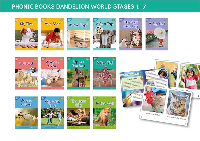Front cover_Phonic Books Dandelion World Stages 1-7 (Alphabet Code)