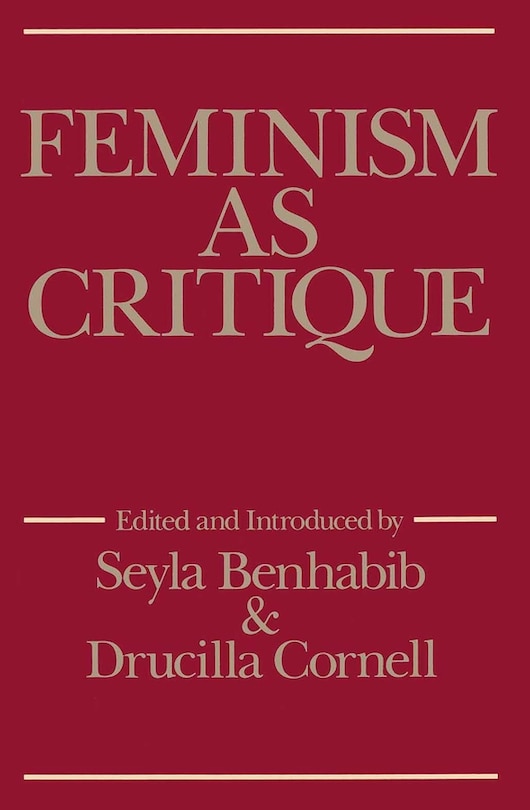 Couverture_Feminism as Critique