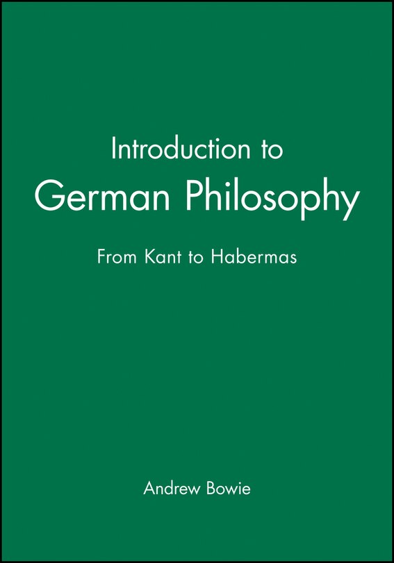 Couverture_Introduction to German Philosophy