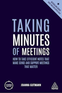 Front cover_Taking Minutes Of Meetings