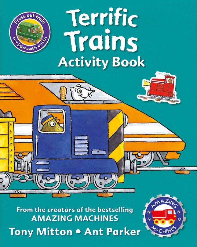 Front cover_Amazing Machines Terrific Trains Activity Book