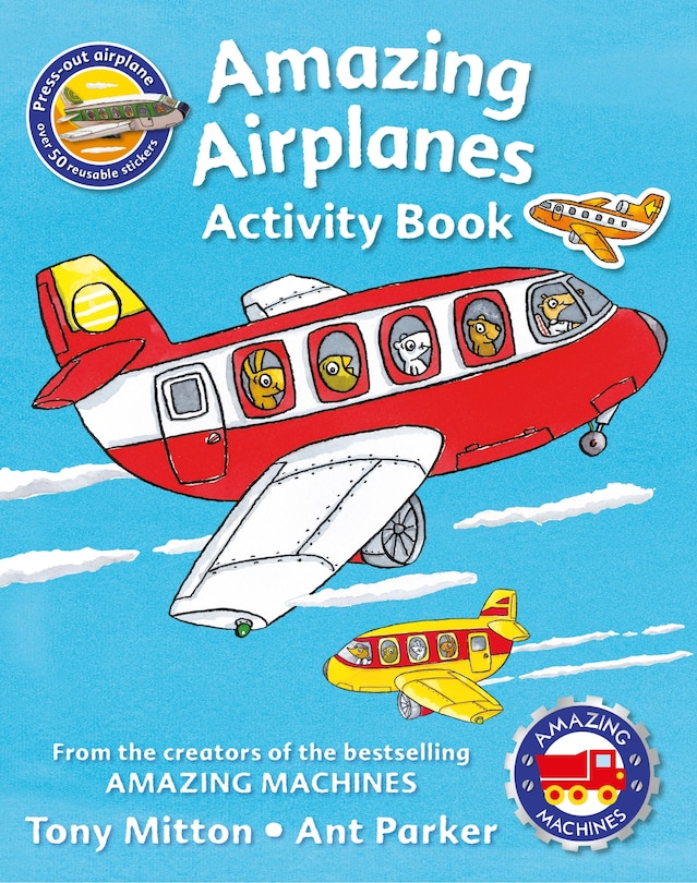 Front cover_Amazing Machines Amazing Airplanes Sticker Activity Book