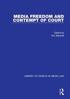 Front cover_Media Freedom And Contempt Of Court