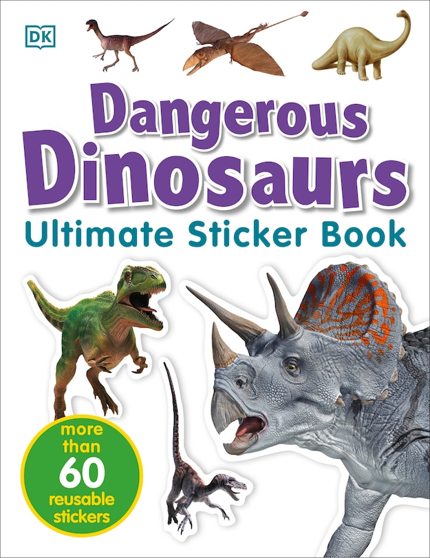 Front cover_Ultimate Sticker Book: Dangerous Dinosaurs