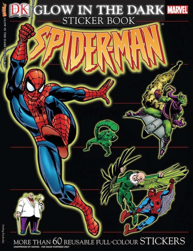 Front cover_Ultimate Sticker Book: Glow In The Dark: Spider-man
