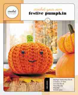 Crochet Your Own Festive Pumpkin: Includes: 32-Page Instruction Book, 3 Colors of Yarn, Crochet Hook, Yarn Needle, Fiberfill, Safety Eyes by Galusz, Katalin