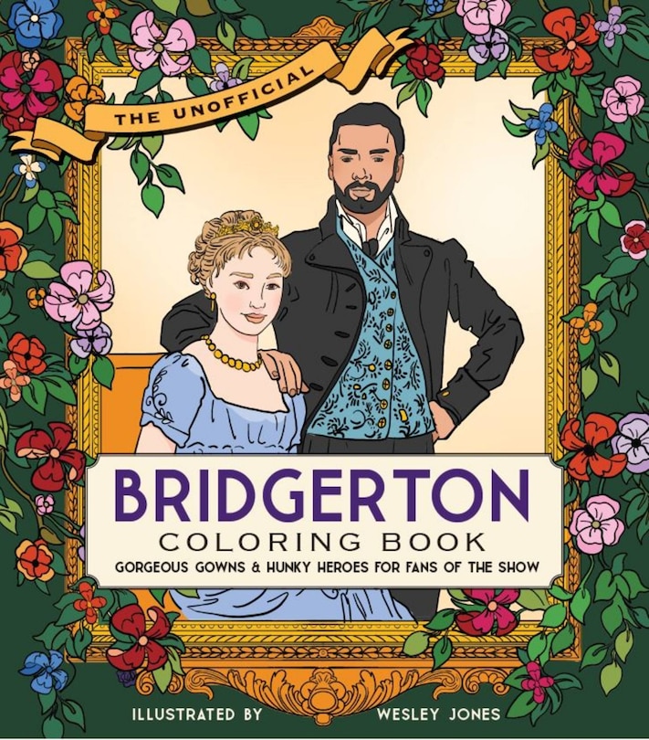 Front cover_The Unofficial Bridgerton Coloring Book