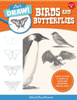 Front cover_Let's Draw Birds & Butterflies