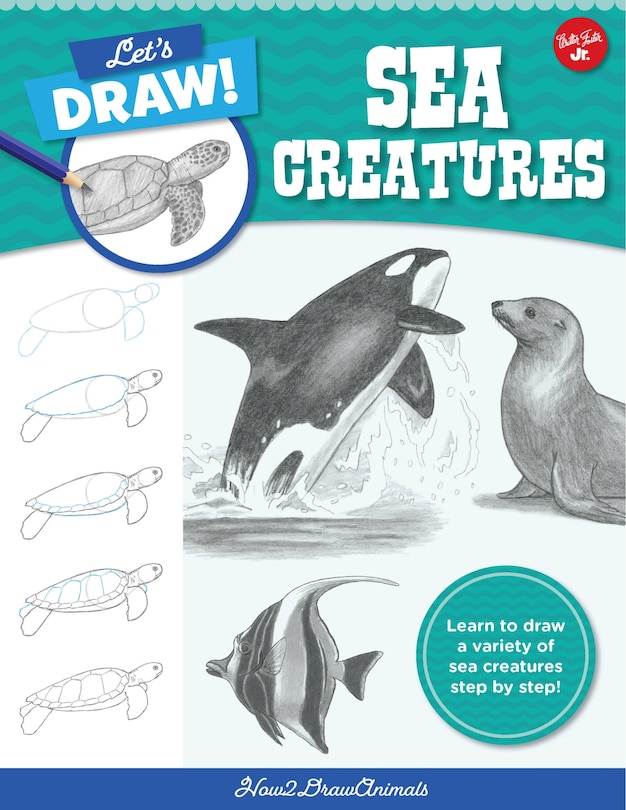 Front cover_Let's Draw Sea Creatures