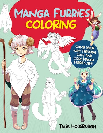 Manga Furries Coloring: Color your way through cute and cool manga furries art!