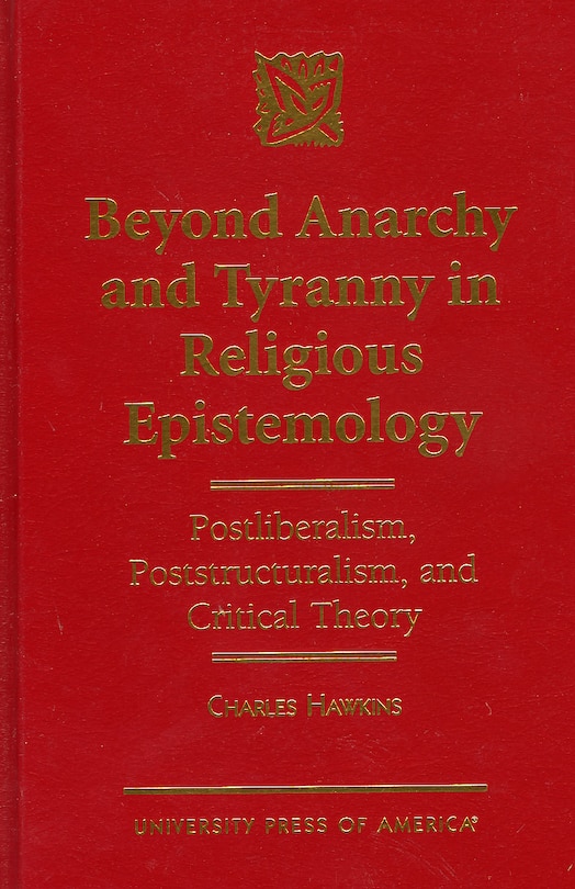 Couverture_Beyond Anarchy and Tyranny in Religious Epistemology