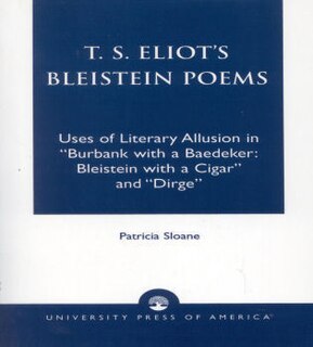 Couverture_T.S. Eliot's Bleistein Poems