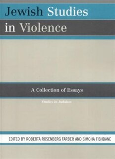 Front cover_Jewish Studies in Violence