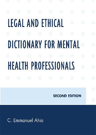 Couverture_Legal and Ethical Dictionary for Mental Health Professionals