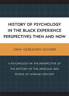 Couverture_History of Psychology in the Black Experience Perspectives