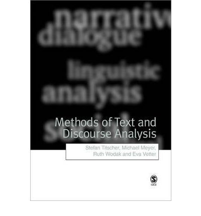 Front cover_Methods Of Text And Discourse Analysis