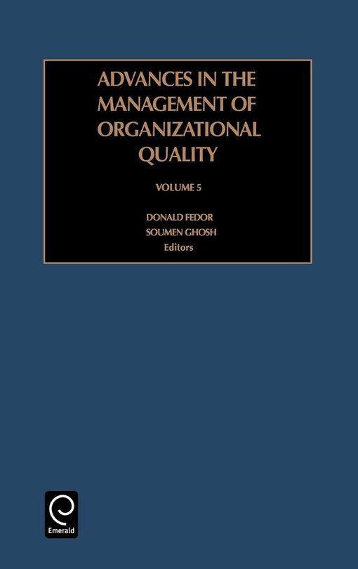 Couverture_Advances In The Management Of Organizational Quality
