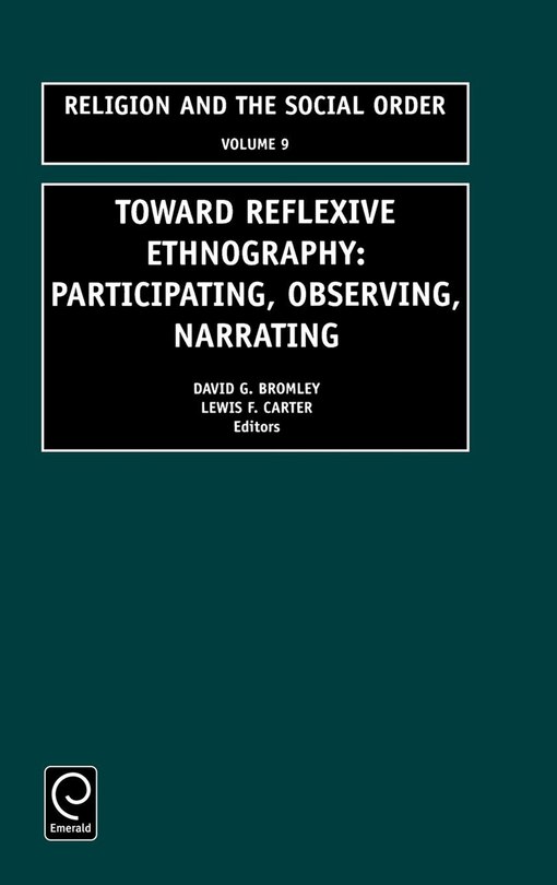 Front cover_Toward Reflexive Ethnography