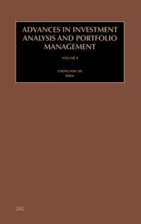 Couverture_Advances In Investment Analysis And Portfolio Management