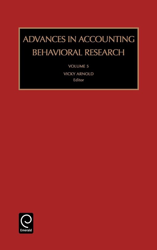 Front cover_Advances In Accounting Behavioral Research