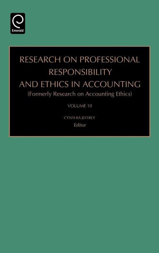 Front cover_Research On Professional Responsibility And Ethics In Accounting