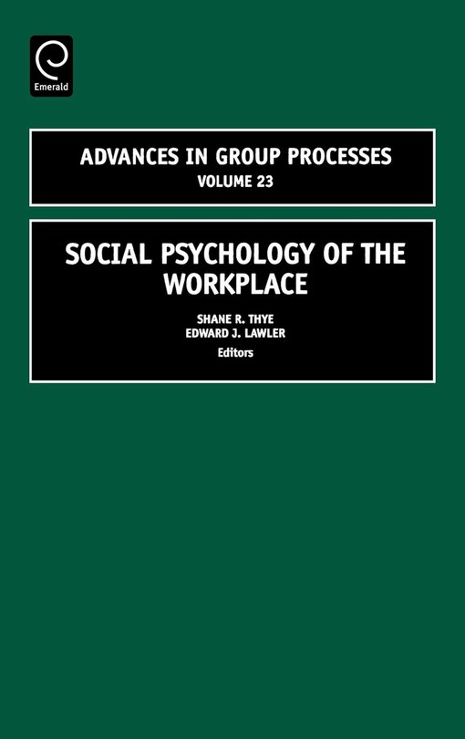 Front cover_Social Psychology Of The Workplace