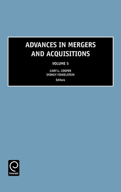 Front cover_Advances In Mergers And Acquisitions